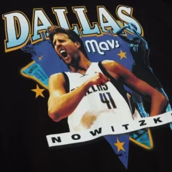 Men Mitchell & Ness T-Shirts & Tops-Love For The City Tee Dallas Mavericks Dirk Nowitzki