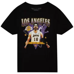 Men Mitchell & Ness T-Shirts & Tops-Love For The City Tee Los Angeles Lakers Pau Gasol