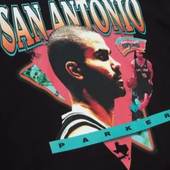 Men Mitchell & Ness T-Shirts & Tops-Love For The City Tee San Antonio Spurs Tony Parker