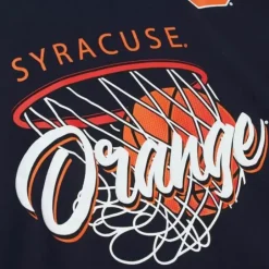 Men Mitchell & Ness T-Shirts & Tops-Madness Hoops Tee Syracuse University