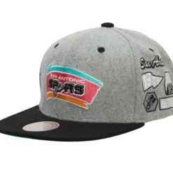 Mitchell & Ness Snapback-Melton Patch Snapback Hwc San Antonio Spurs