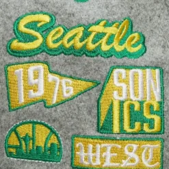 Mitchell & Ness Snapback-Melton Patch Snapback Hwc Seattle Supersonics
