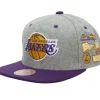 Mitchell & Ness Snapback-Melton Patch Snapback Los Angeles Lakers