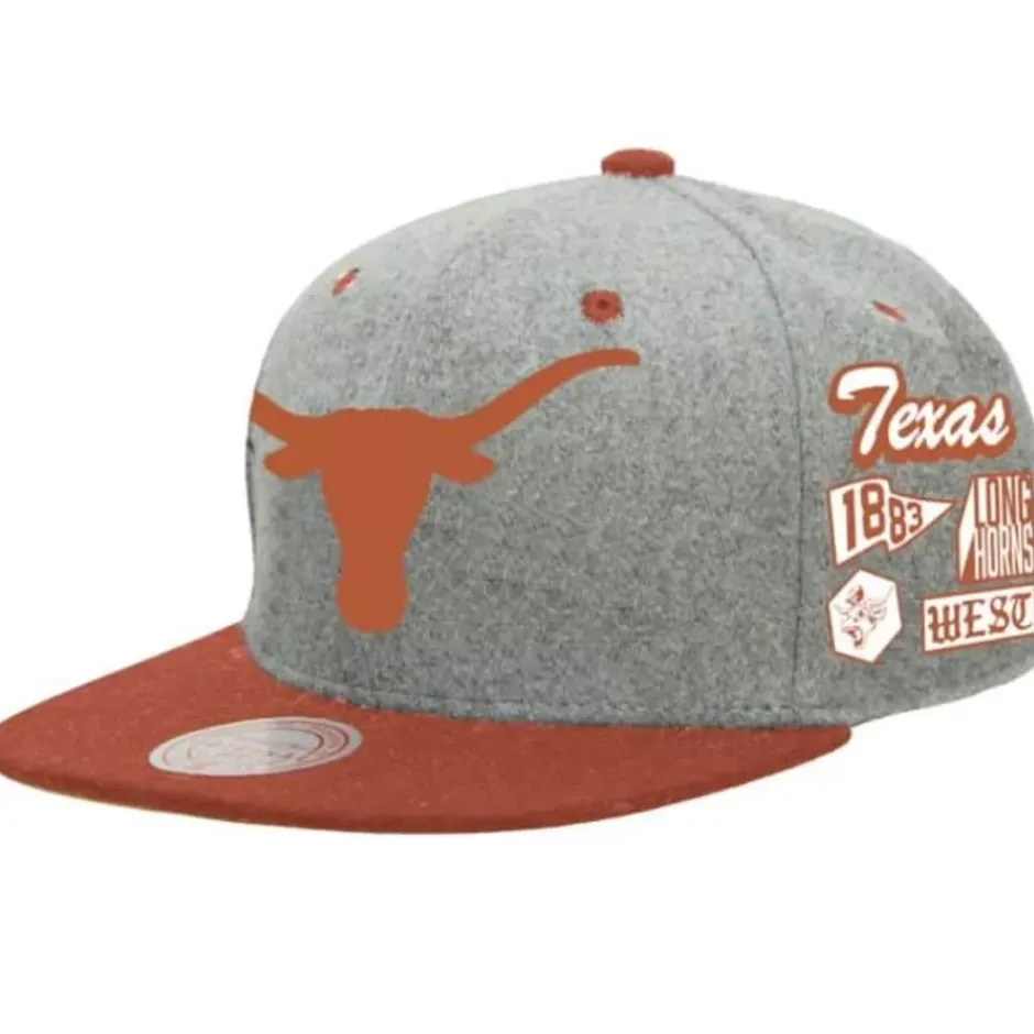 Mitchell & Ness Snapback-Melton Patch Snapback Ncaa University Of Texas At Austin