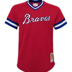 Youth Mitchell & Ness Big Kids-Mesh Bp Jersey Atlanta Braves 1980 Dale Murphy