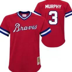 Youth Mitchell & Ness Big Kids-Mesh Bp Jersey Atlanta Braves 1980 Dale Murphy