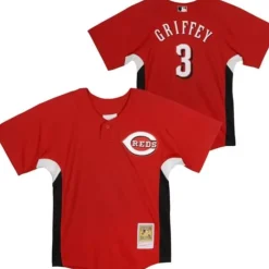 Youth Mitchell & Ness Big Kids-Mesh Bp Jersey Cincinnati Reds Ken Griffey Jr