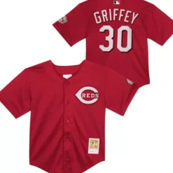 Youth Mitchell & Ness Big Kids-Mesh Bp Jersey Cincinnati Reds Ken Griffey Jr
