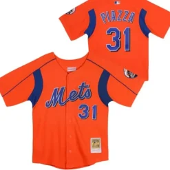 Youth Mitchell & Ness Big Kids-Mesh Bp Jersey New York Mets Mike Piazza