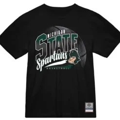 Men Mitchell & Ness T-Shirts & Tops-Michigan State University Madness Victory Road Tee