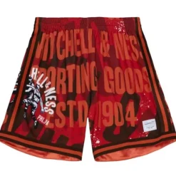 Men Mitchell & Ness Shorts-Big Face Fashion Shorts