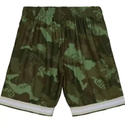 Mitchell & Ness M&N Brand-Ghost Green Camo Replica Branded Shorts