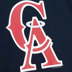 Men Mitchell & Ness T-Shirts & Tops-Mlb Ca Logo Tee Angels