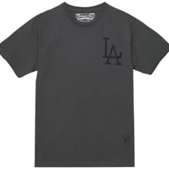 Men Mitchell & Ness T-Shirts & Tops-Mlb La Tee Dodgers