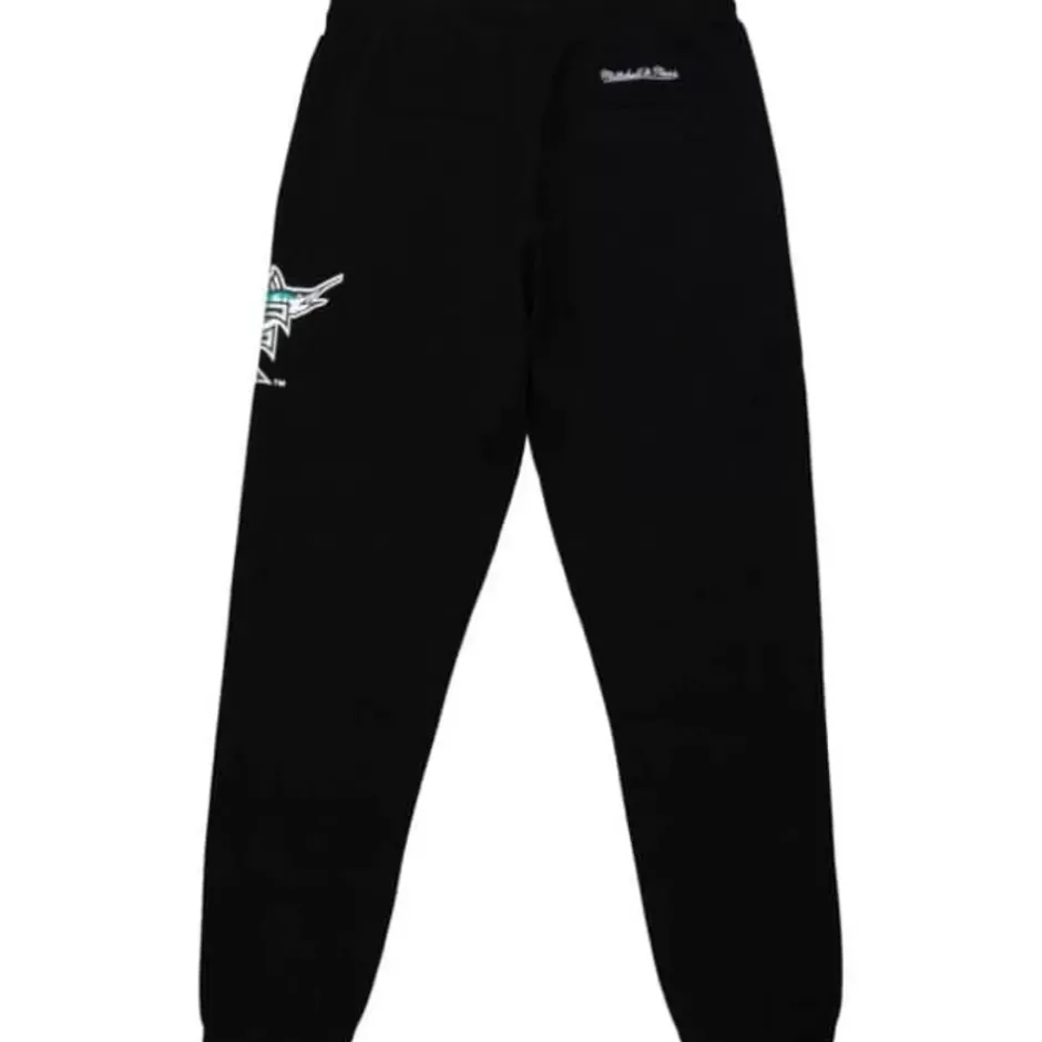 Men Mitchell & Ness Pants-Mlb Repeat Sweatpants Miami Marlins