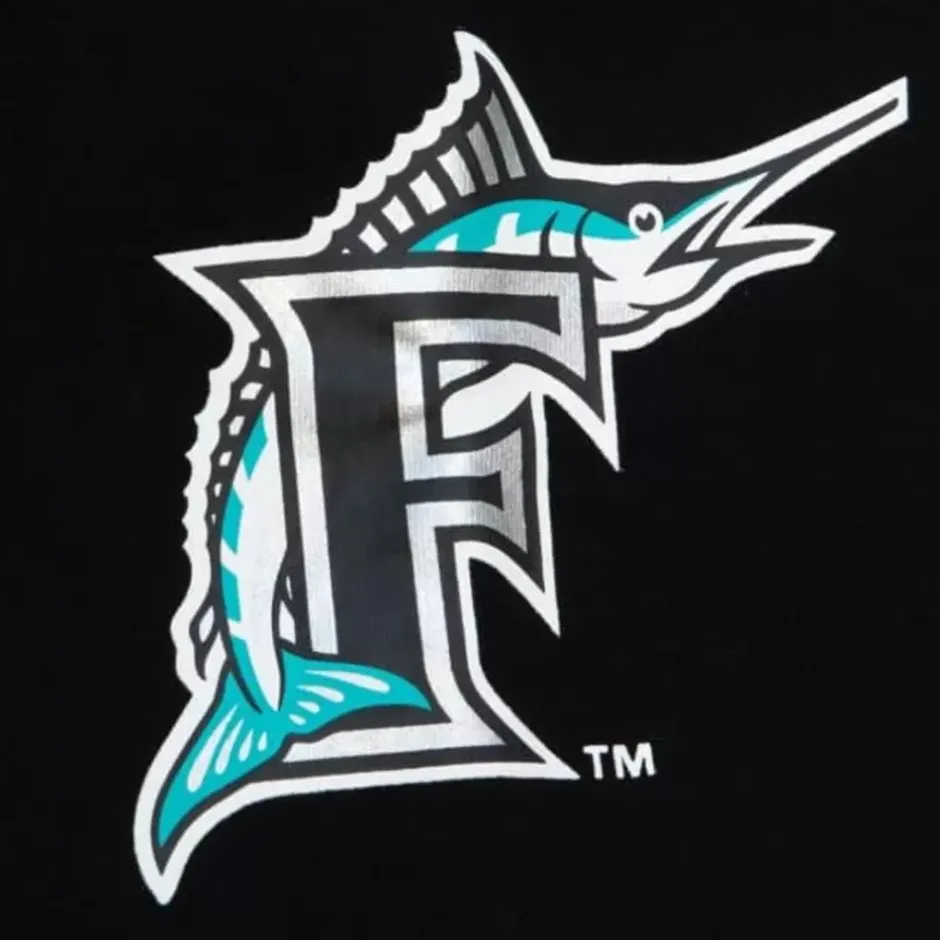 Men Mitchell & Ness Pants-Mlb Repeat Sweatpants Miami Marlins