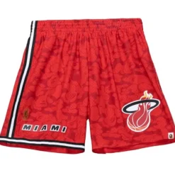 Men Mitchell & Ness Shorts-M&N X Bape Miami Heat Shorts