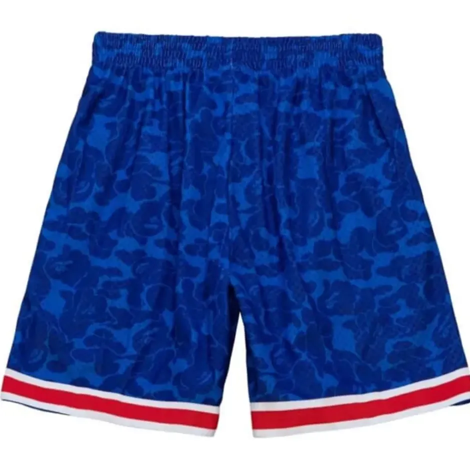 Men Mitchell & Ness Shorts-M&N X Bape New Jersey Nets Shorts
