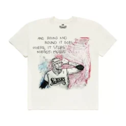 Men Mitchell & Ness T-Shirts & Tops-M&N X Br Charcoal Tee Allen Iverson