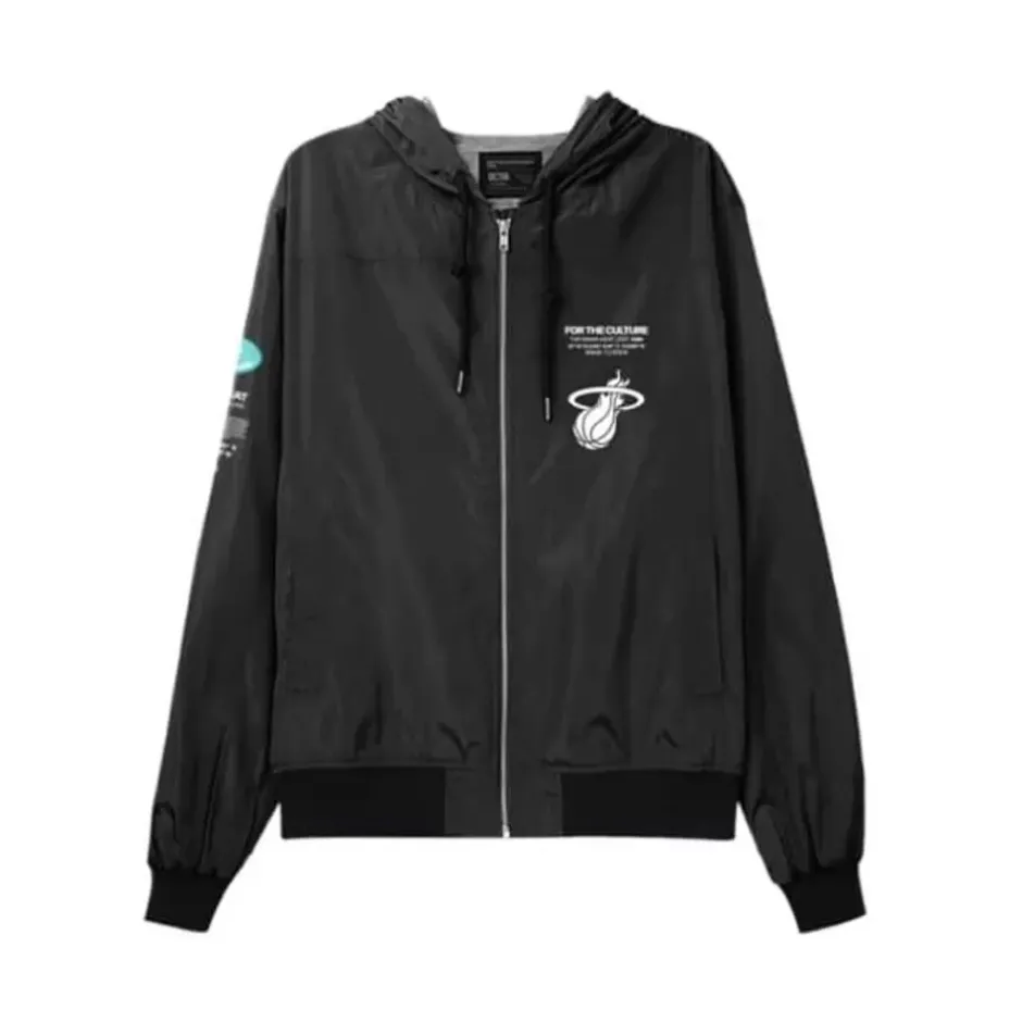 Men Mitchell & Ness Jackets & Outerwear-M&N X Br Crew Jacket Miami Heat