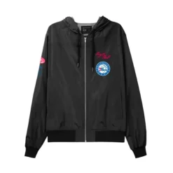 Men Mitchell & Ness Jackets & Outerwear-M&N X Br Crew Jacket Philadelphia 76Ers