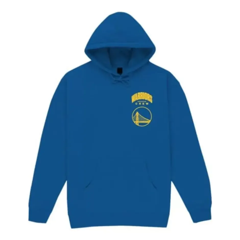 Men Mitchell & Ness Hoodies & Sweatshirts-M&N X Br World Tour Crew Hoodie Golden State Warriors