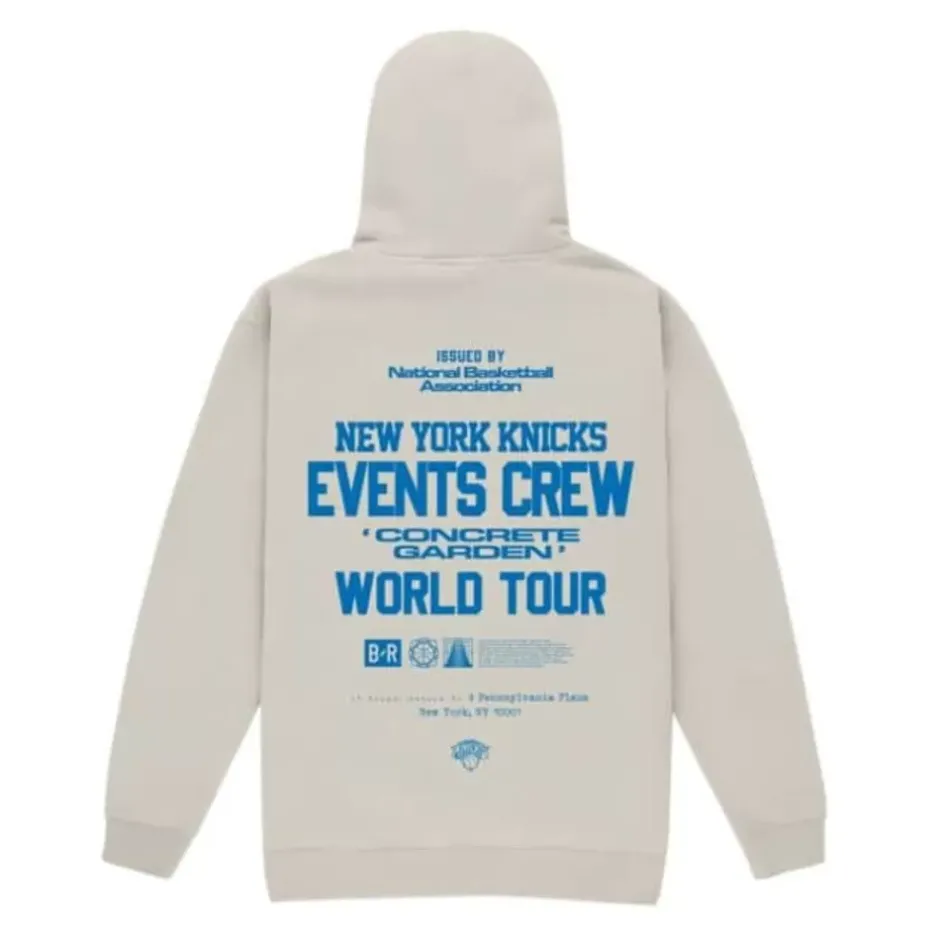 Men Mitchell & Ness Hoodies & Sweatshirts-M&N X Br World Tour Crew Hoodie New York Knicks