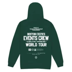 Men Mitchell & Ness Hoodies & Sweatshirts-M&N X Br World Tour Crew Hoodie Boston Celtics