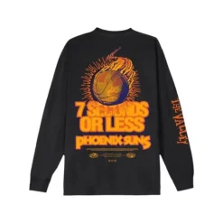 Men Mitchell & Ness T-Shirts & Tops-M&N X Br World Tour Long Sleeve Phoenix Suns