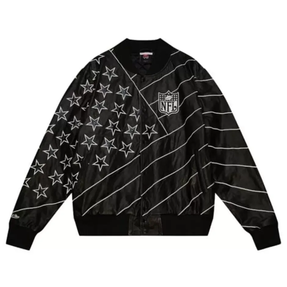 Men Mitchell & Ness Jackets & Outerwear-M&N X Fenty Premium Leather Jacket