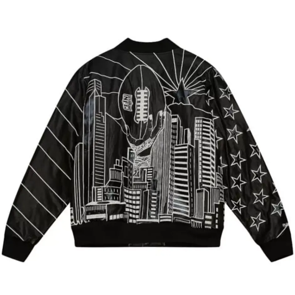 Men Mitchell & Ness Jackets & Outerwear-M&N X Fenty Premium Leather Jacket