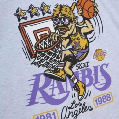 Men Mitchell & Ness T-Shirts & Tops-M&N X Glco Tee Los Angeles Lakers Kurt Rambis