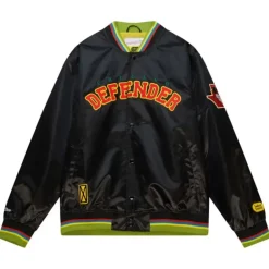 Men Mitchell & Ness Jackets & Outerwear-M&N X Hebru Satin Jacket