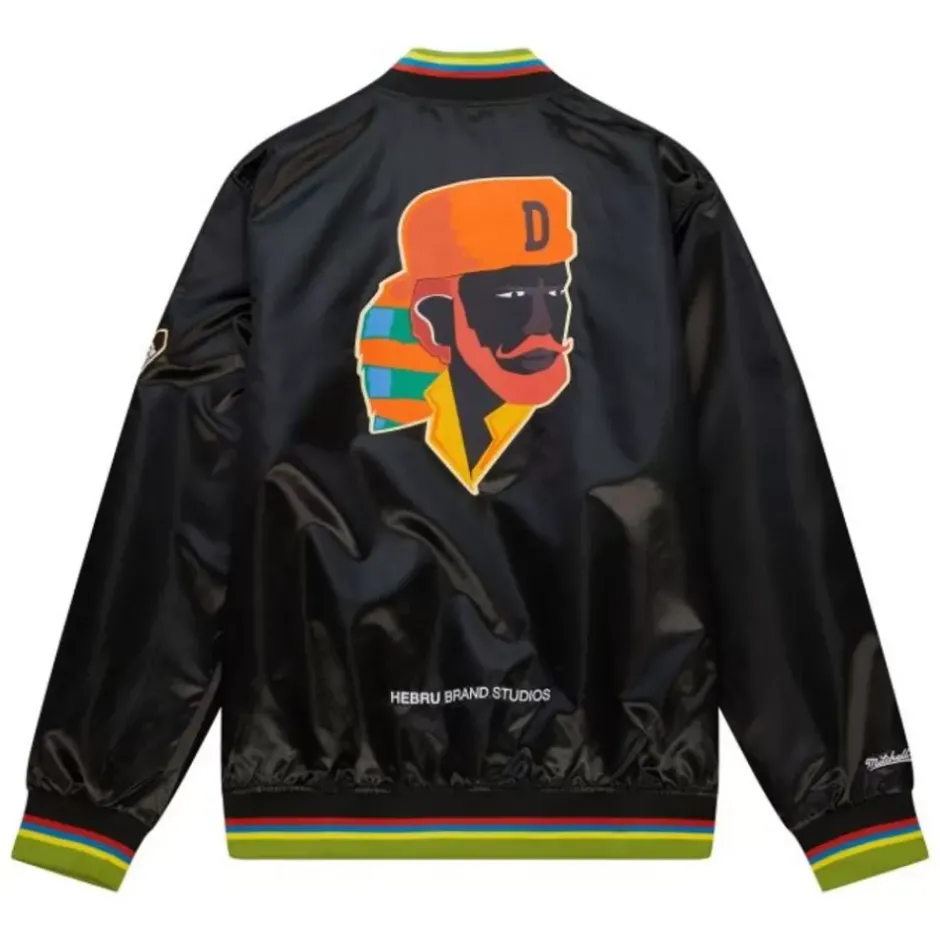 Men Mitchell & Ness Jackets & Outerwear-M&N X Hebru Satin Jacket