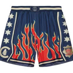 Men Mitchell & Ness Shorts-M&N X Jfg Flame Shorts Chicago Cubs