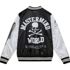 Men Mitchell & Ness Jackets & Outerwear-M&N X Mastermind Lightweight Satin Jacket