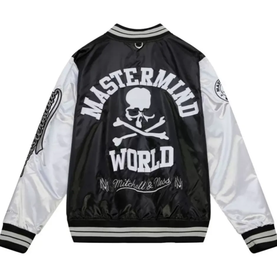 Men Mitchell & Ness Jackets & Outerwear-M&N X Mastermind Lightweight Satin Jacket