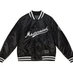 Men Mitchell & Ness Jackets & Outerwear-M&N X Mastermind Satin Jacket