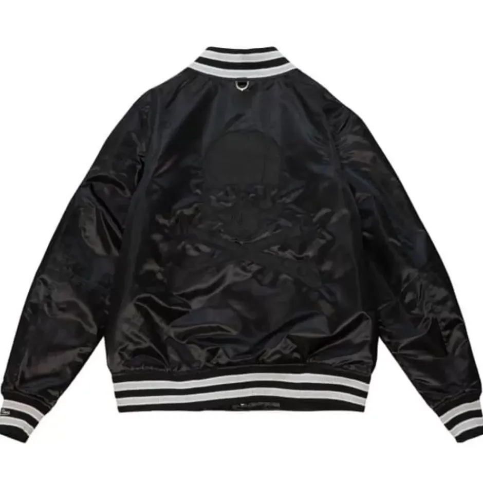 Men Mitchell & Ness Jackets & Outerwear-M&N X Mastermind Satin Jacket