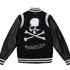 Men Mitchell & Ness Jackets & Outerwear-M&N X Mastermind Varsity Jacket