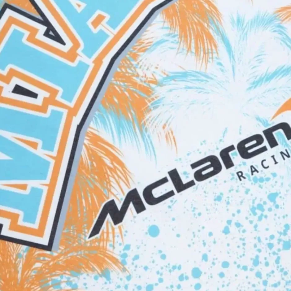 Men Mitchell & Ness T-Shirts & Tops-M&N X Mclaren Miami Grand Prix Team Burst Sublimated Tee