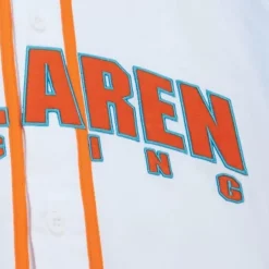 Men Mitchell & Ness T-Shirts & Tops-M&N X Mclaren Miami Grand Prix Cotton Button Front