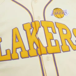 Woman Mitchell & Ness T-Shirts & Tops-M&N X Melody Ehsani Baseball Jersey Los Angeles Lakers