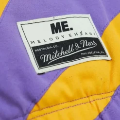 Woman Mitchell & Ness T-Shirts & Tops-M&N X Melody Ehsani Puffer Bralette Los Angeles Lakers