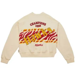 Woman Mitchell & Ness Hoodies & Sweatshirts-M&N X Melody Ehsani Raglan Pullover Atlanta Hawks