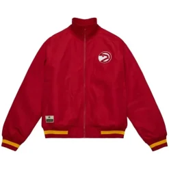 Woman Mitchell & Ness Jackets & Outerwear-M&N X Melody Ehsani Satin Jacket Atlanta Hawks