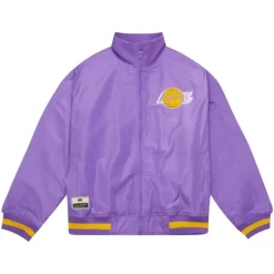 Woman Mitchell & Ness Jackets & Outerwear-M&N X Melody Ehsani Satin Jacket Los Angeles Lakers