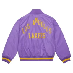 Woman Mitchell & Ness Jackets & Outerwear-M&N X Melody Ehsani Satin Jacket Los Angeles Lakers