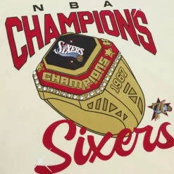 Woman Mitchell & Ness T-Shirts & Tops-M&N X Melody Ehsani Ss Tee Philadelphia 76Ers