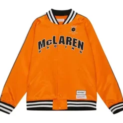 Men Mitchell & Ness Jackets & Outerwear-M&N X Monaco Triple Crown Satin Jacket